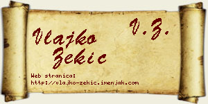 Vlajko Zekić vizit kartica